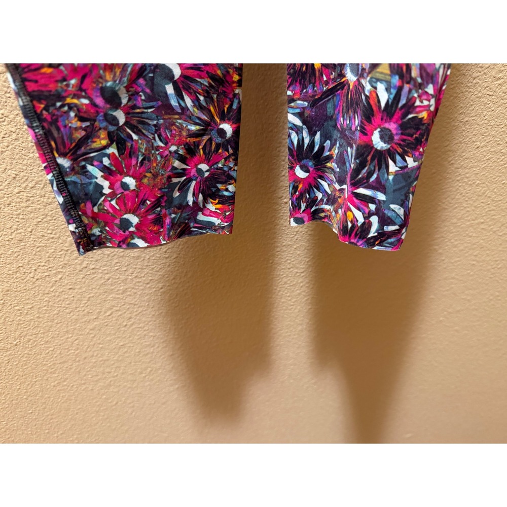 Lululemon High Rise Floral Leggings Pink Purple Blue Size 4 W5CORN - Picture 5 of 5
